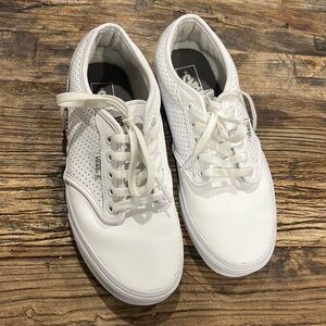 White Leather Vans